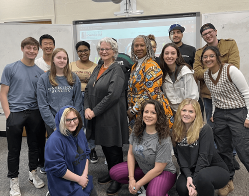 Hillyer College Honors Students with CTCN's Victoria Christgau (center, left) and Anne Marie Williams. 